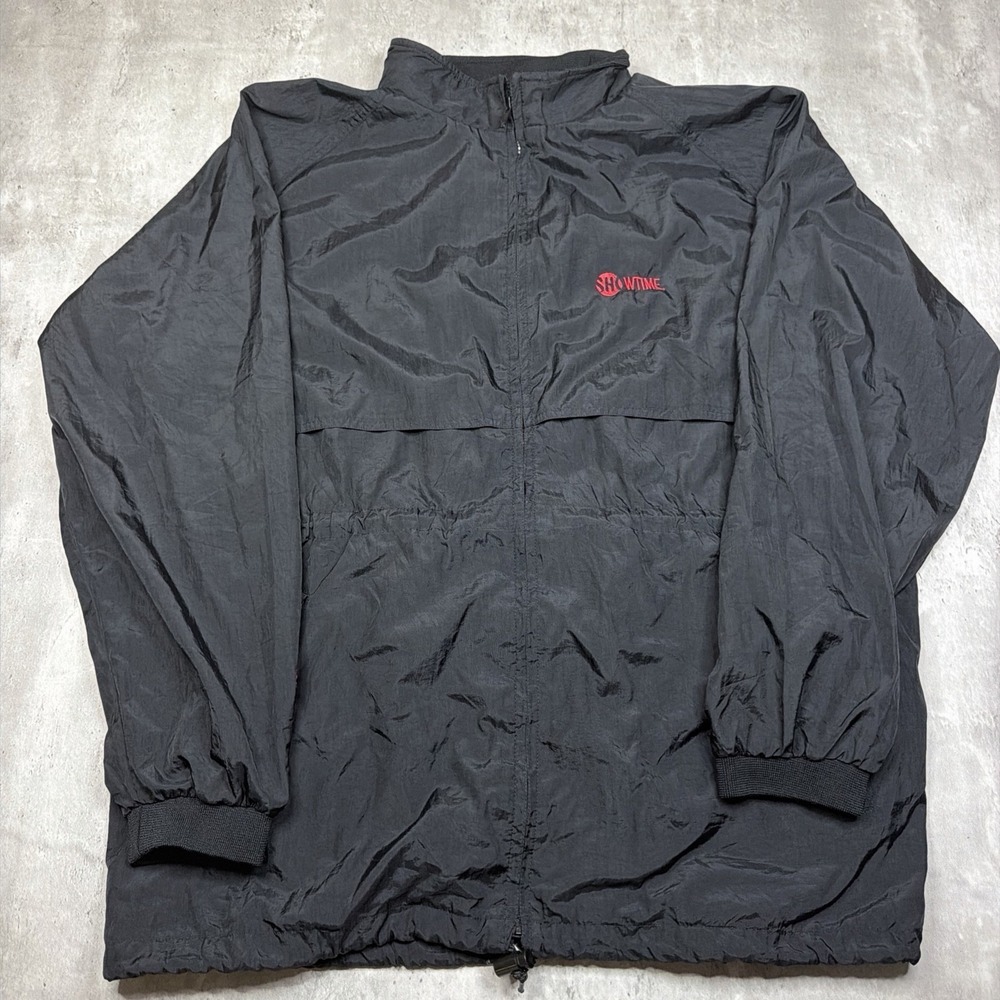 VINTAGE Showtime Boxing Full Zip Windbreaker Jacket Mens Size XL Nylon USA